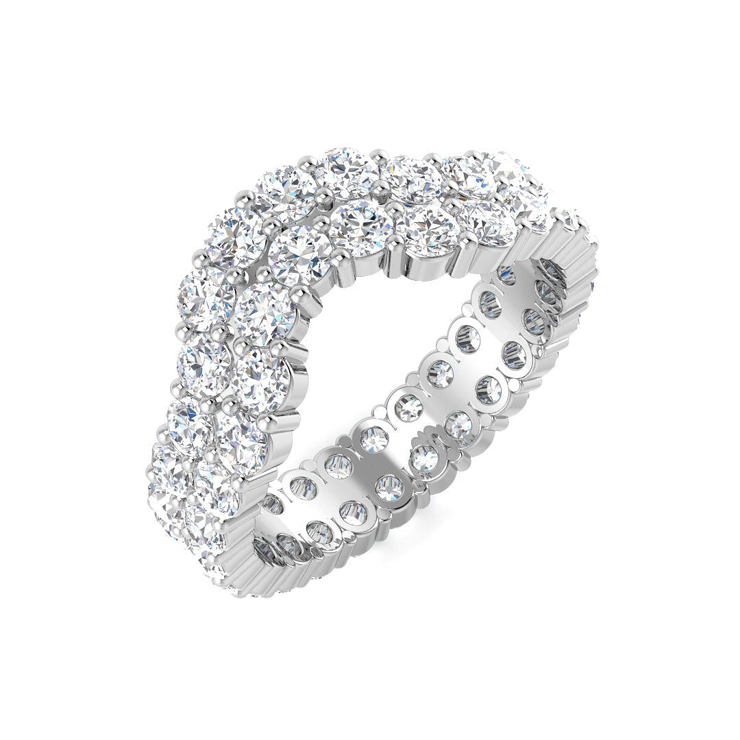 Full Eternity Diamond Band in 10K/14K gold and platinum with certified lab-grown or natural diamonds
