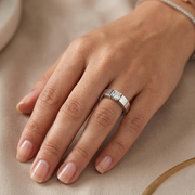Round Diamond Solitaire Band Ring 0.20ct in 10K/14K gold and platinum with certified lab-grown or natural diamonds