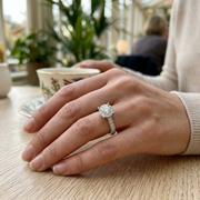 Diamond Cheltenham Cluster Ring in 10K/14K gold and platinum with certified lab-grown or natural diamonds