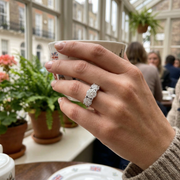 Lab Grown Round Cut Diamond 3 Stone Ring in 10K/14K gold and platinum with certified lab-grown or natural diamonds