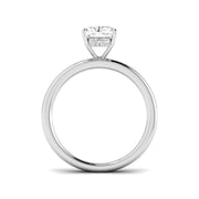 Radiant Cut Diamond Solitaire Ring with Hidden Halo in 10K/14K gold and platinum with certified lab-grown or natural diamonds