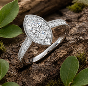 Lab-Grown Diamond Cluster Ring in 10K/14K gold and platinum with certified lab-grown or natural diamonds