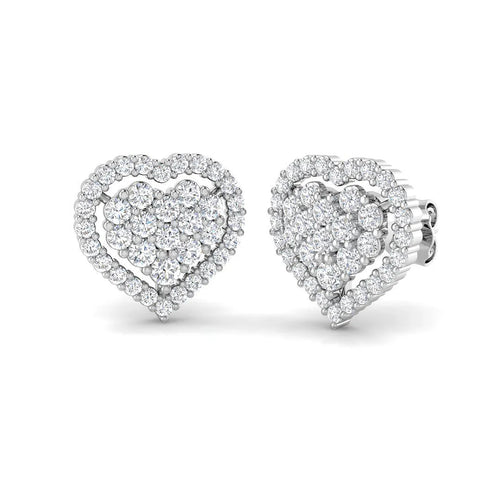 1.00 Carat Natural/Lab Grown Diamond Cluster Earring /Hallmarked in 10K/14K gold and platinum with certified lab-grown or natural diamonds