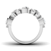 Luxury Bubble Ring with Bezel Set Lab Grown Diamonds in 10K/14K gold and platinum with certified lab-grown or natural diamonds