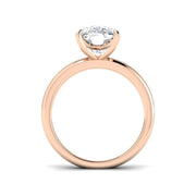 Cushion Cut Diamond Solitaire Engagement Ring in 10K/14K gold and platinum with certified lab-grown or natural diamonds