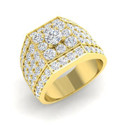 Men’s Diamond Pave Ring in in 10K/14K gold and platinum with certified lab-grown or natural diamonds