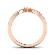 Marquise Diamond Wishbone Ring in 10K/14K gold and platinum with certified lab-grown or natural diamonds