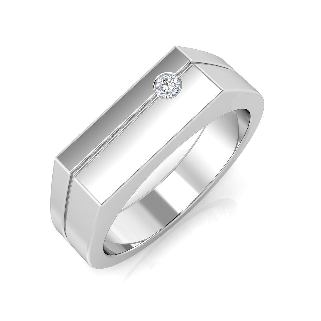 Men’s Diamond Signet Ring UK in 10K/14K gold and platinum with certified lab-grown or natural diamonds