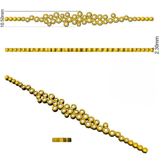 Round Cut Lab Grown Diamond Cluster Bubble Bracelet for Women in 10K/14K gold and platinum with certified lab-grown or natural diamonds