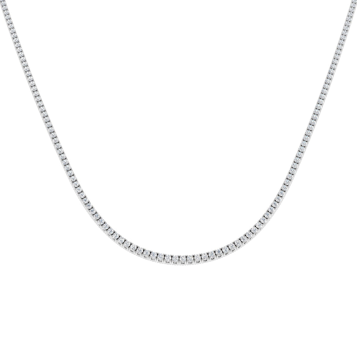 Tennis Necklace Available in 2.5ct to 29ct in 10K/14K gold and platinum with certified lab-grown or natural diamonds