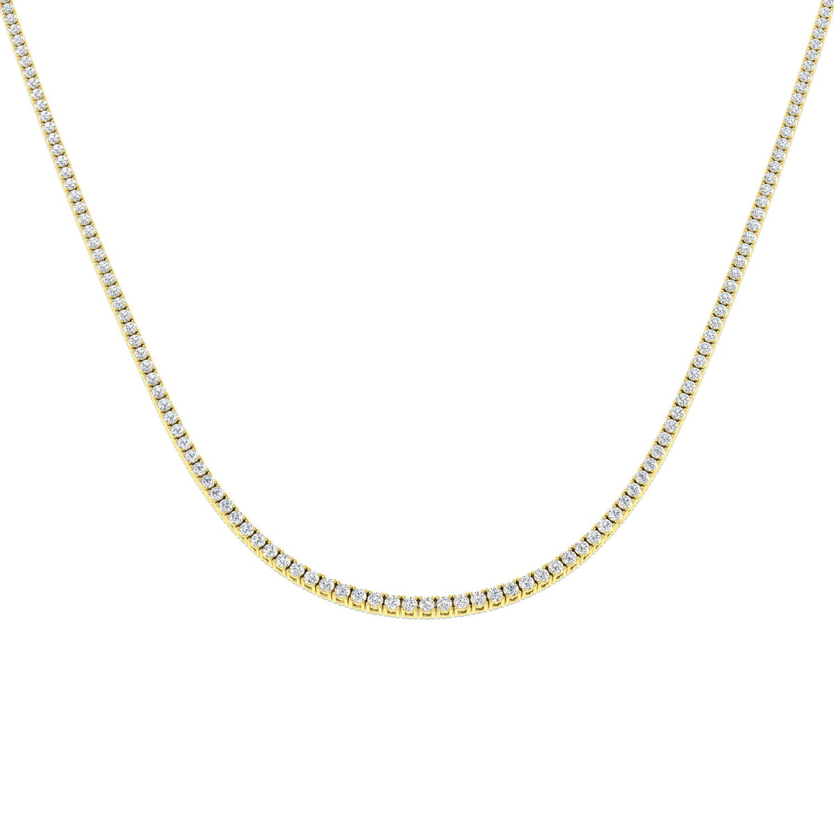 Tennis Necklace Available in 2.5ct to 29ct in 10K/14K gold and platinum with certified lab-grown or natural diamonds
