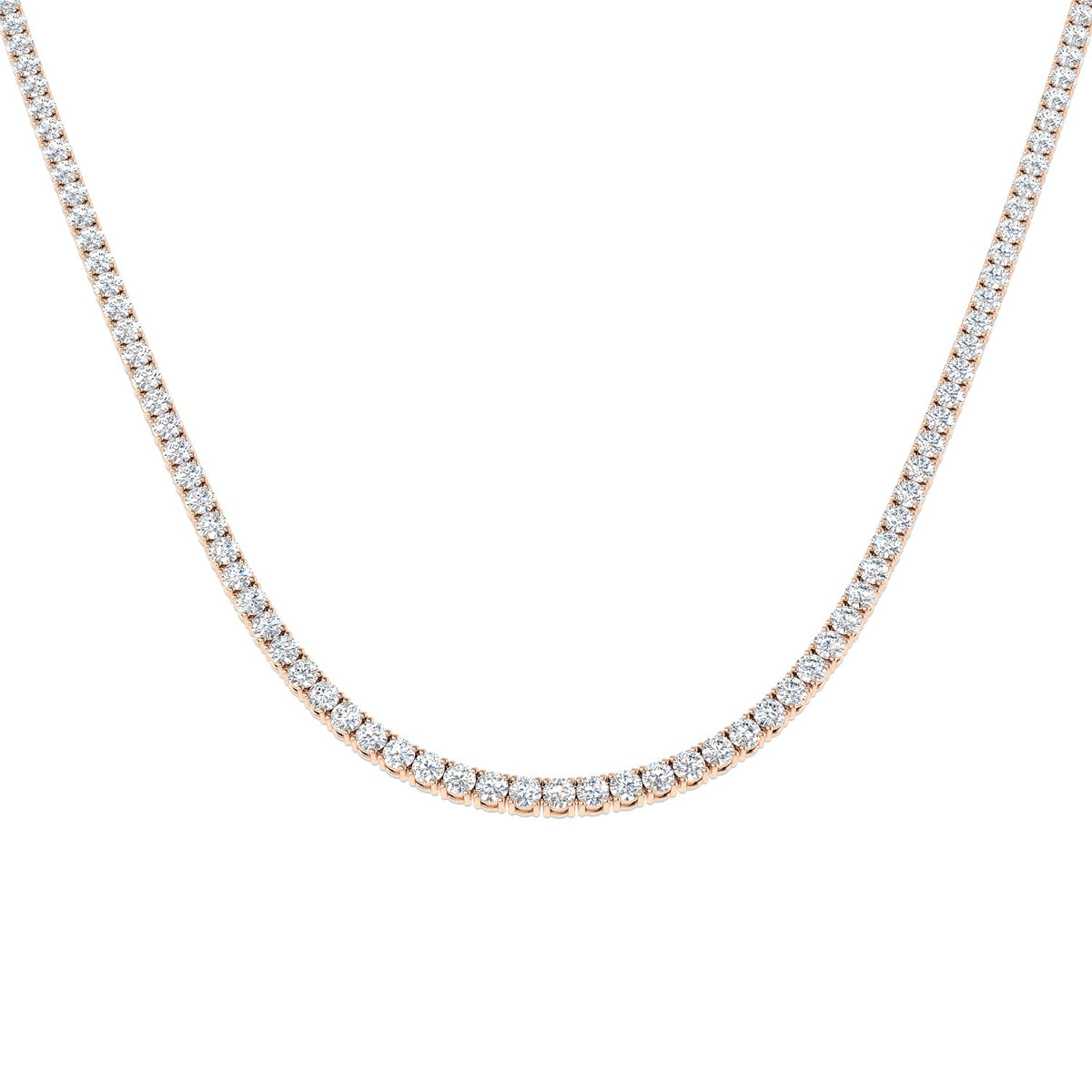 Tennis Necklace Available in 2.5ct to 29ct in 10K/14K gold and platinum with certified lab-grown or natural diamonds