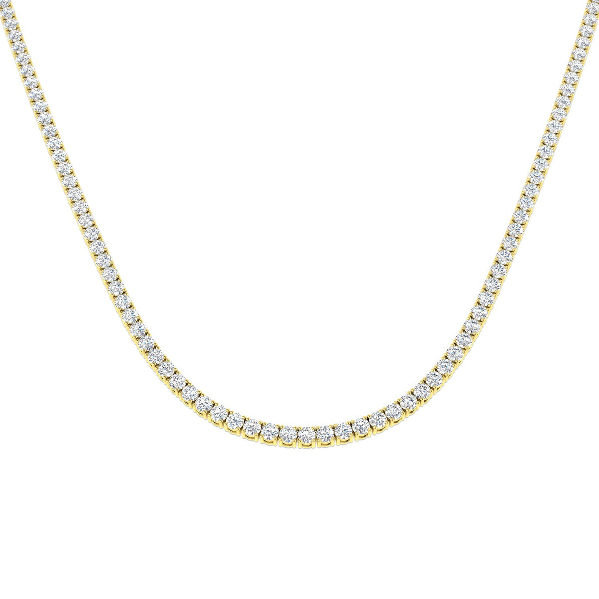 Tennis Necklace Available in 2.5ct to 29ct in 10K/14K gold and platinum with certified lab-grown or natural diamonds