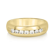 **Tapers See Ccm *6mm Heavy Weight Half Eternity Ring in 10K/14K gold and platinum with certified lab-grown or natural diamonds