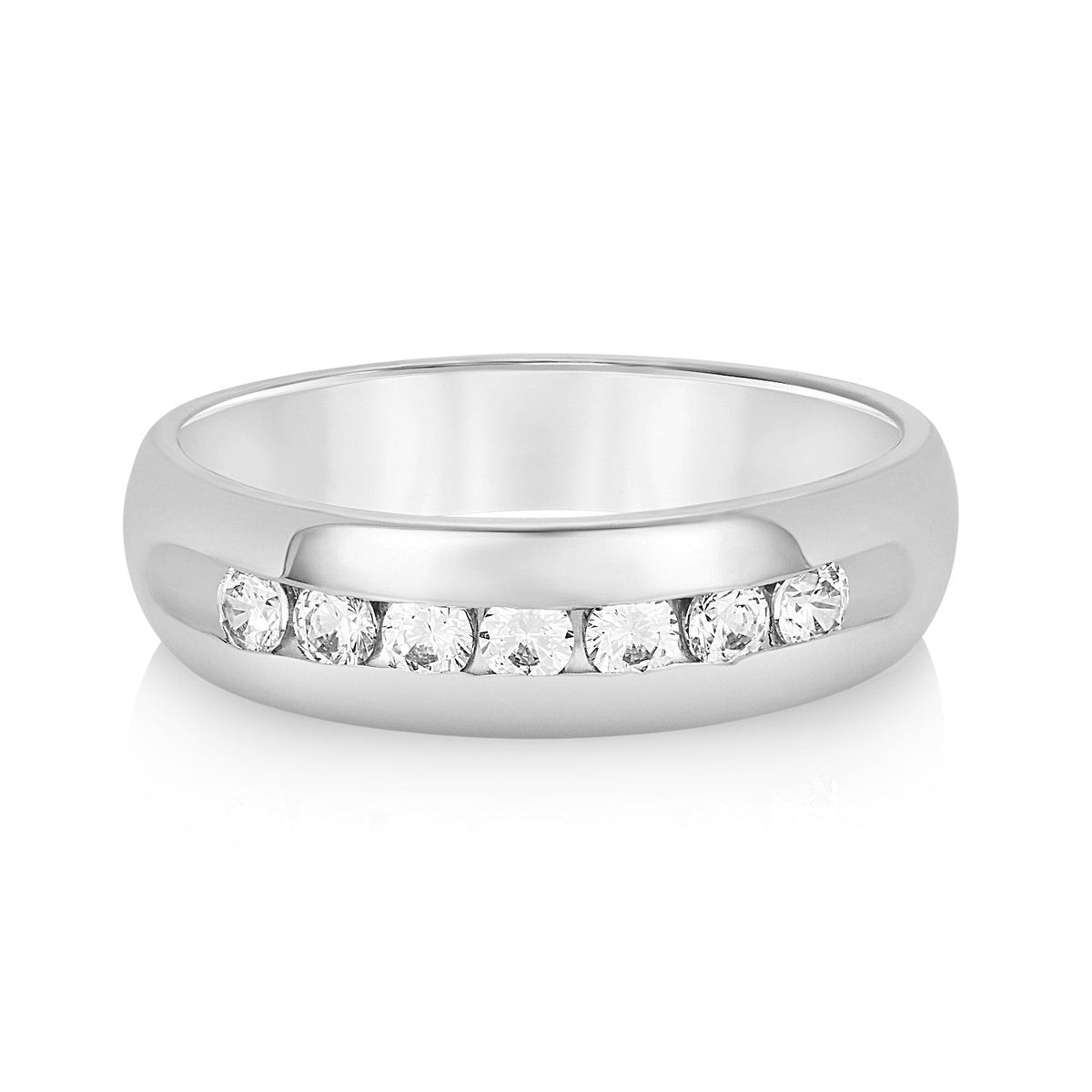 **Tapers See Ccm *6mm Heavy Weight Half Eternity Ring in Gold & Platinum