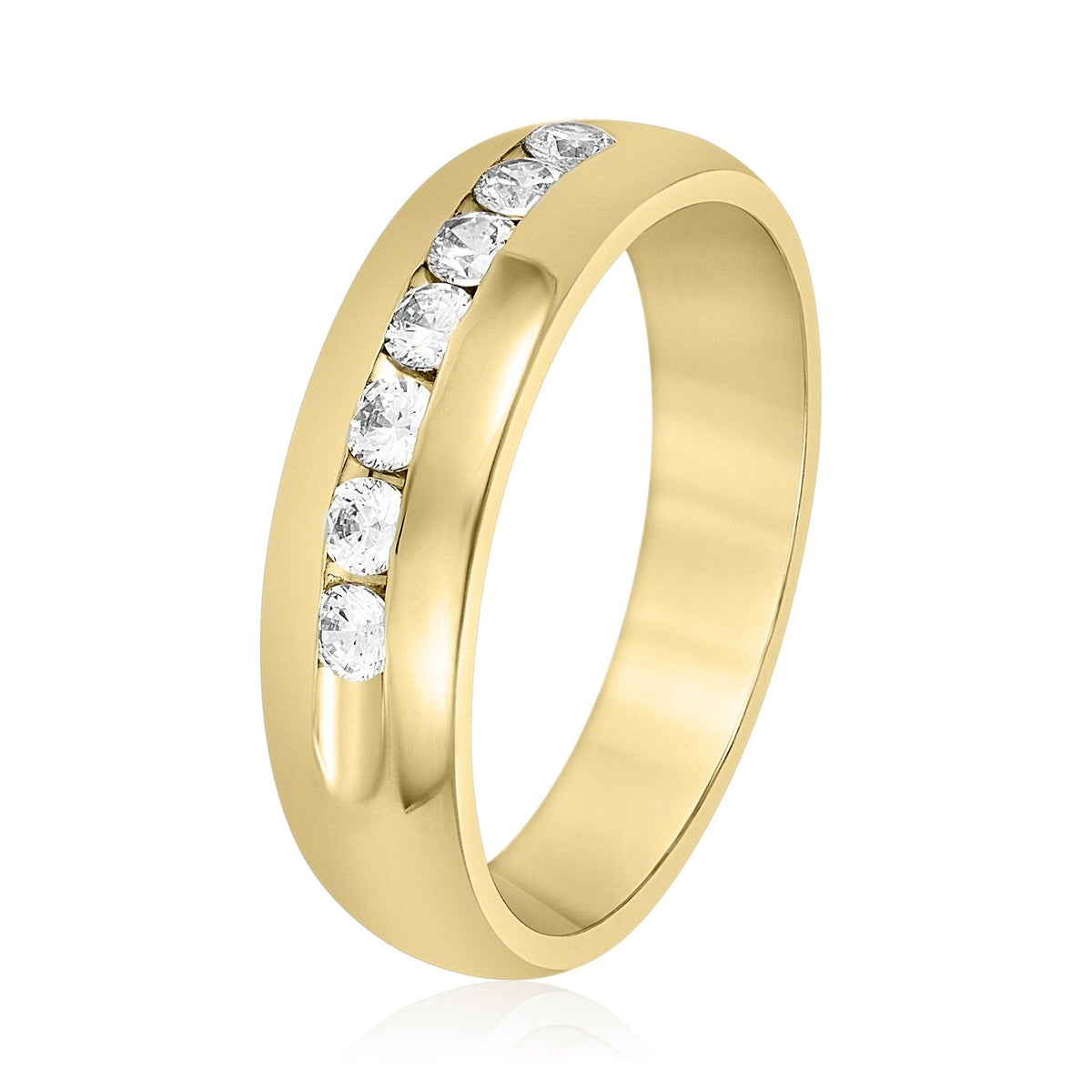 **Tapers See Ccm *6mm Heavy Weight Half Eternity Ring in Gold & Platinum
