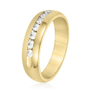 **Tapers See Ccm *6mm Heavy Weight Half Eternity Ring in Gold & Platinum