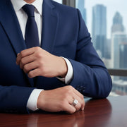 Men’s Diamond Signet Ring UK in 10K/14K gold and platinum with certified lab-grown or natural diamonds