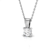 Round-Cut Diamond Pendant in 10K/14K gold and platinum with certified lab-grown or natural diamonds