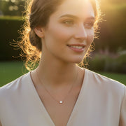 Round Diamond Solitaire Pendant Necklace in 10K/14K gold and platinum with certified lab-grown or natural diamonds
