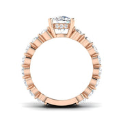 Double-Row Round Diamond Statement Ring in 10K/14K gold and platinum with certified lab-grown or natural diamonds