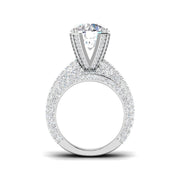 Pavé Split Band Diamond Wedding Ring Set in 10K/14K gold and platinum with certified lab-grown or natural diamonds