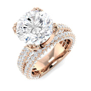 Pavé Split Band Diamond Wedding Ring Set in 10K/14K gold and platinum with certified lab-grown or natural diamonds