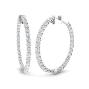 Hoop Earrings 5 in 10K/14K gold and platinum with certified lab-grown or natural diamonds