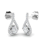 Engly Gold Drop & Trilogy Diamond Earrings - 0.25ct Luxury Jewelry in 10K/14K gold and platinum with certified lab-grown or natural diamonds