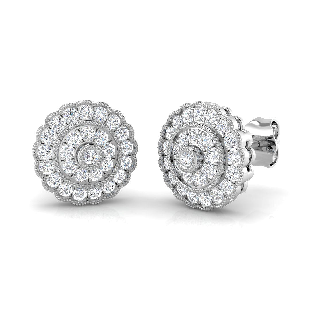 Elegant Vintage Gold Diamond Earrings - 0.5ct Luxury Jewelry in 10K/14K gold and platinum with certified lab-grown or natural diamonds