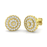 Elegant Vintage Gold Diamond Earrings - 0.5ct Luxury Jewelry in 10K/14K gold and platinum with certified lab-grown or natural diamonds