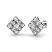 Vintage Art Deco Kite Diamond Stud Earrings - 0.33ct in 10K/14K gold and platinum with certified lab-grown or natural diamonds