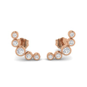 0.25 Ct Diamond Graduated Ear Climbers in in 10K/14K gold and platinum with certified lab-grown or natural diamonds