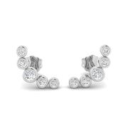 0.25 Ct Diamond Graduated Ear Climbers in in 10K/14K gold and platinum with certified lab-grown or natural diamonds