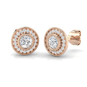 Stunning 1.75 Ct Vintage Art Deco Diamond Stud Earrings in in 10K/14K gold and platinum with certified lab-grown or natural diamonds