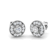 0.50 Ct Vintage Art Deco Diamond Stud Earrings in in 10K/14K gold and platinum with certified lab-grown or natural diamonds