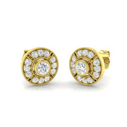 0.50 Ct Vintage Art Deco Diamond Stud Earrings in in 10K/14K gold and platinum with certified lab-grown or natural diamonds