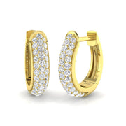 0.5 Ct Round Diamond Hoop Earrings in 10K/14K gold and platinum with certified lab-grown or natural diamonds