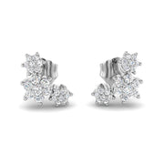 Gold Diamond Crawler Earrings - Elegant 0.2ct Luxury Jewelry in 10K/14K gold and platinum with certified lab-grown or natural diamonds