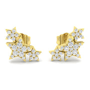 Gold Diamond Crawler Earrings in 10K/14K gold and platinum with certified lab-grown or natural diamonds
