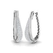Elegant 3 Ct Diamond Hoop Earrings in 10K/14K gold and platinum with certified lab-grown or natural diamonds
