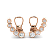Gold Diamond Crawler Earrings - Elegant 0.33ct Luxury Jewelry in 10K/14K gold and platinum with certified lab-grown or natural diamonds