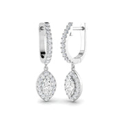 Kiki Gold Diamond Drop & Trilogy Earrings - Elegant 1ct Luxury Design in 10K/14K gold and platinum with certified lab-grown or natural diamonds