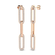 Birch Gold Drop & Trilogy Diamond Earrings - 1ct Luxury Style in 10K/14K gold and platinum with certified lab-grown or natural diamonds