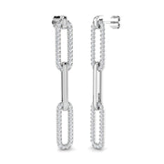 Birch Gold Drop & Trilogy Diamond Earrings - 1ct Luxury Style in 10K/14K gold and platinum with certified lab-grown or natural diamonds