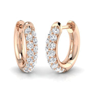 Hoop Earrings - 0.33 Ct Gold Hoop in 10K/14K gold and platinum with certified lab-grown or natural diamonds