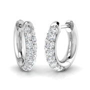 Hoop Earrings - 0.33 Ct Gold Hoop in 10K/14K gold and platinum with certified lab-grown or natural diamonds