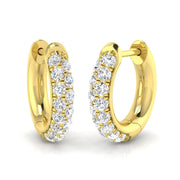 Hoop Earrings - 0.33 Ct Gold Hoop in 10K/14K gold and platinum with certified lab-grown or natural diamonds
