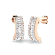 Drop Earrings with Heart Shape Diamond Cluster - 1ct to 2.5ct in 10K/14K gold and platinum with certified lab-grown or natural diamonds
