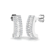 Drop Earrings with Heart Shape Diamond Cluster - 1ct to 2.5ct in 10K/14K gold and platinum with certified lab-grown or natural diamonds